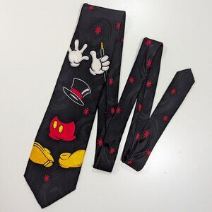 Vintage Disney Mickey Inc Black Mickey Mouse silk Tie